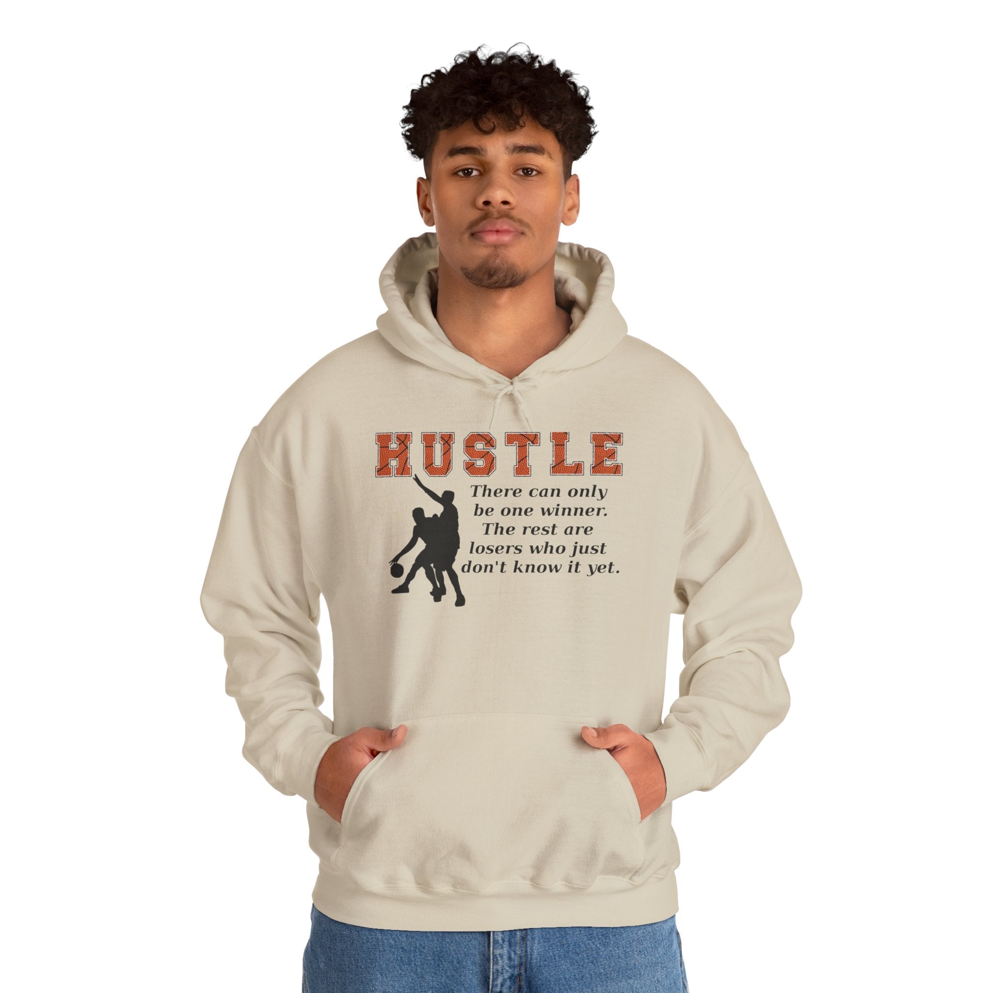 Basketball Hustle Motivational Encouragement Heavy Blend™ Casual Comfort Hoodie