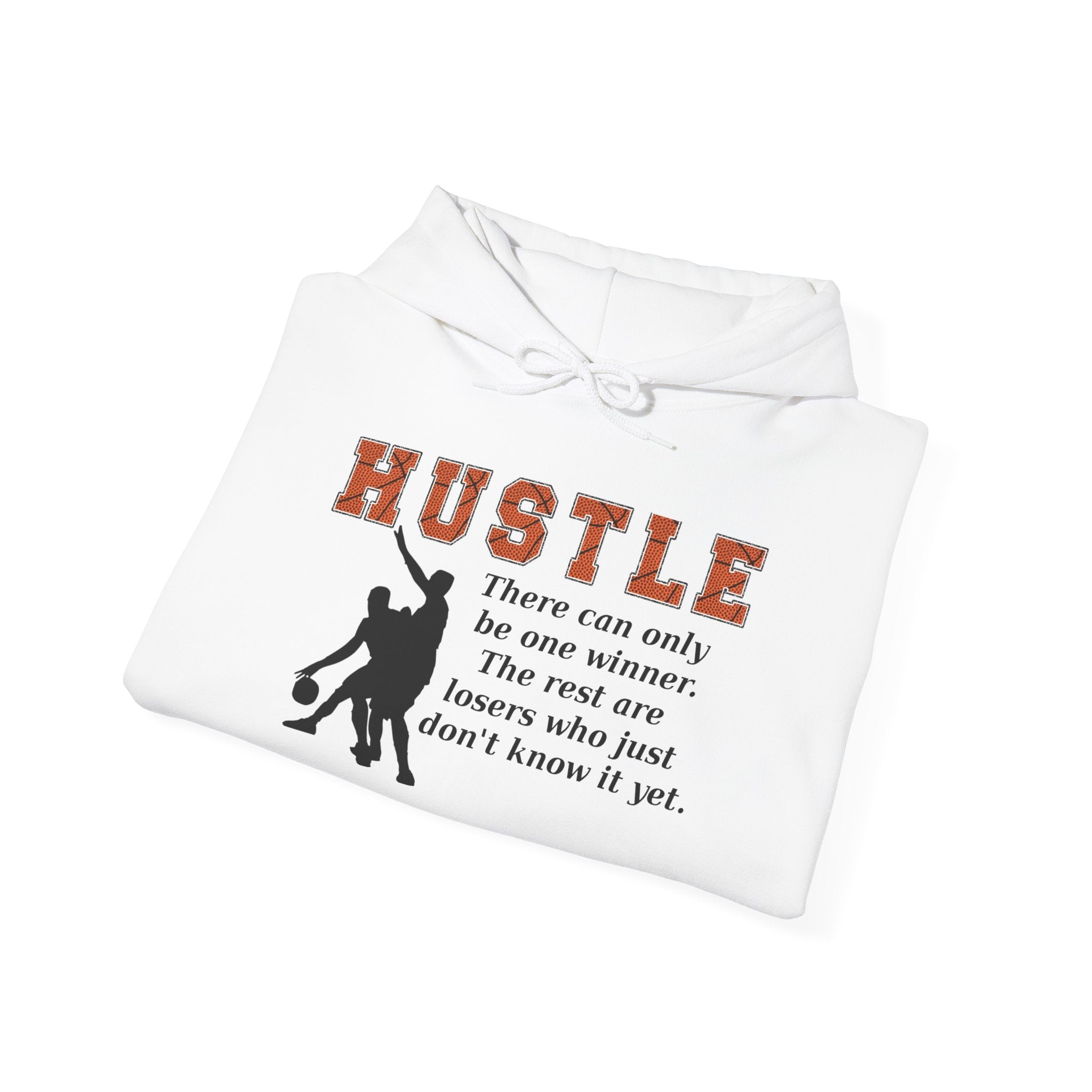 Basketball Hustle Motivational Encouragement Heavy Blend™ Casual Comfort Hoodie