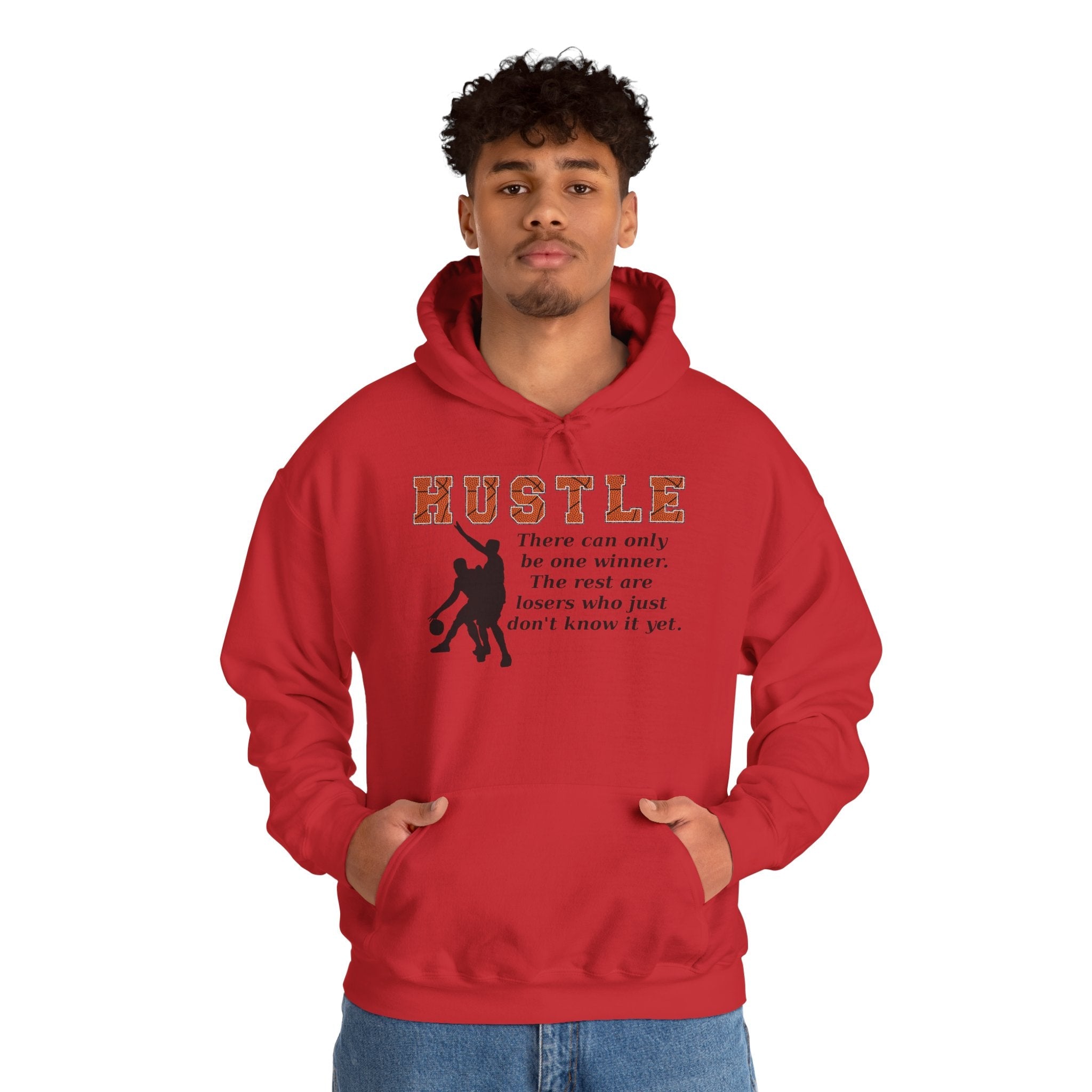 Basketball Hustle Motivational Encouragement Heavy Blend™ Casual Comfort Hoodie