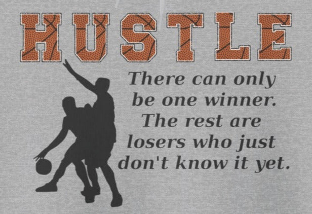 Basketball Hustle Motivational Encouragement Heavy Blend™ Casual Comfort Hoodie