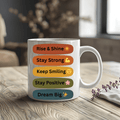 Retro Colorful Motivation Mug – Positive Coffee Cup Gift