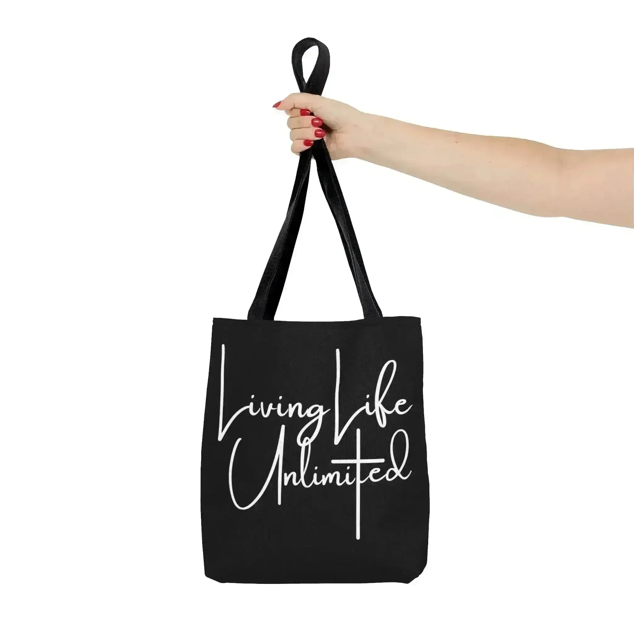 Large Tote Bag Living Life Unlimited - Inspirational Motivation