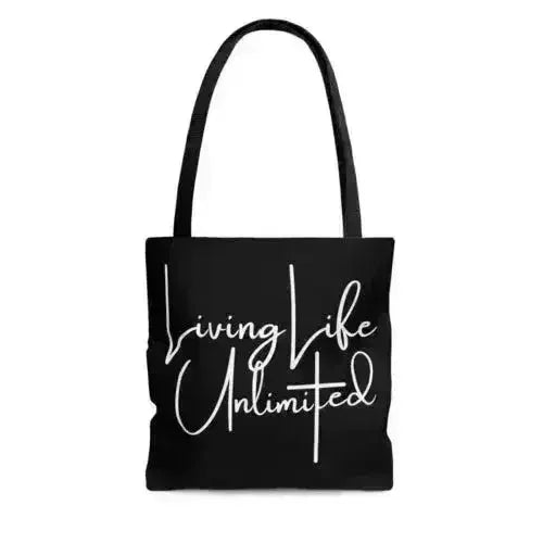 Large Tote Bag Living Life Unlimited - Inspirational Motivation