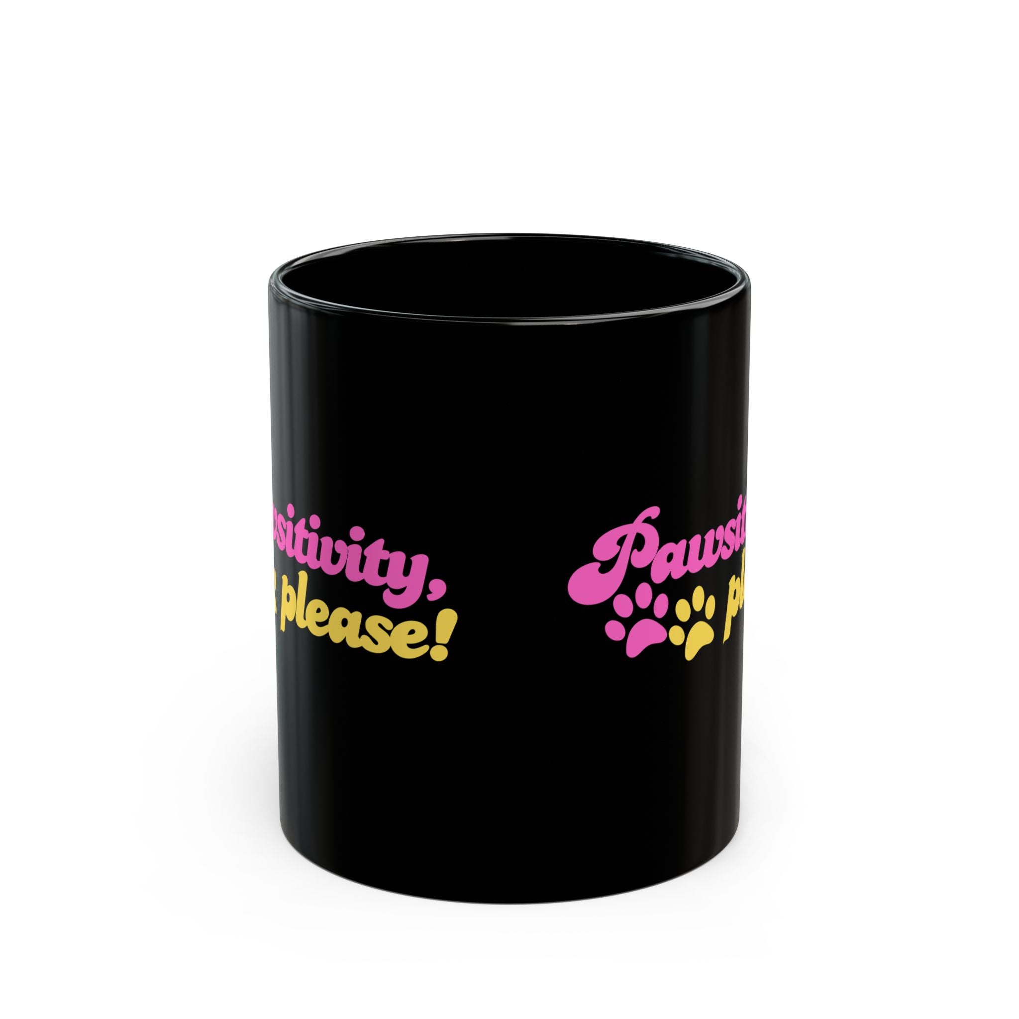 Pawsitivity Mug | Black Coffee Cup